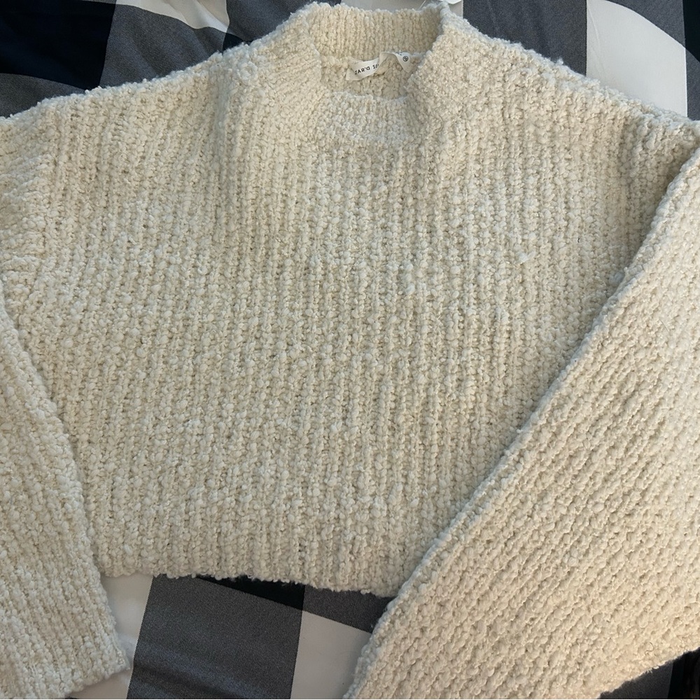 Alterd State crop sweater cream xs new with tag